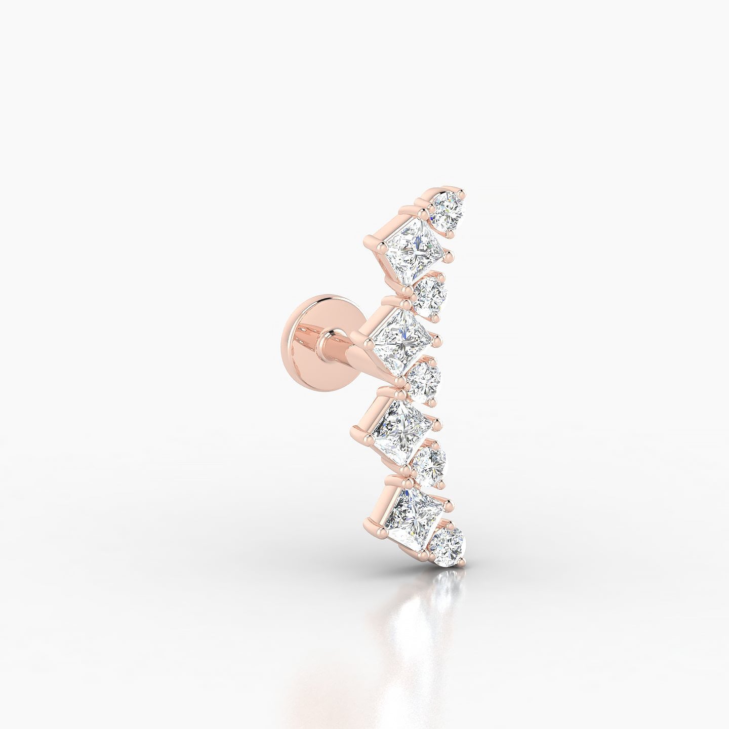 Ariana L | 18k Rose Gold 14.5 mm 5 mm Diamond Piercing