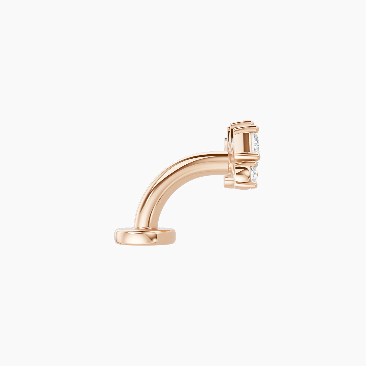 Ariana L | 18k Rose Gold 14.5 mm 6 mm Diamond Floating Navel Piercing