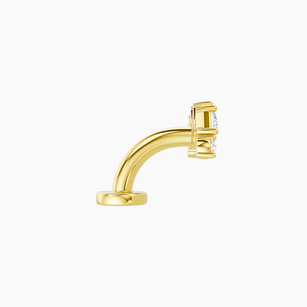 Ariana L | 18k Yellow Gold 14.5 mm 6 mm Diamond Floating Navel Piercing