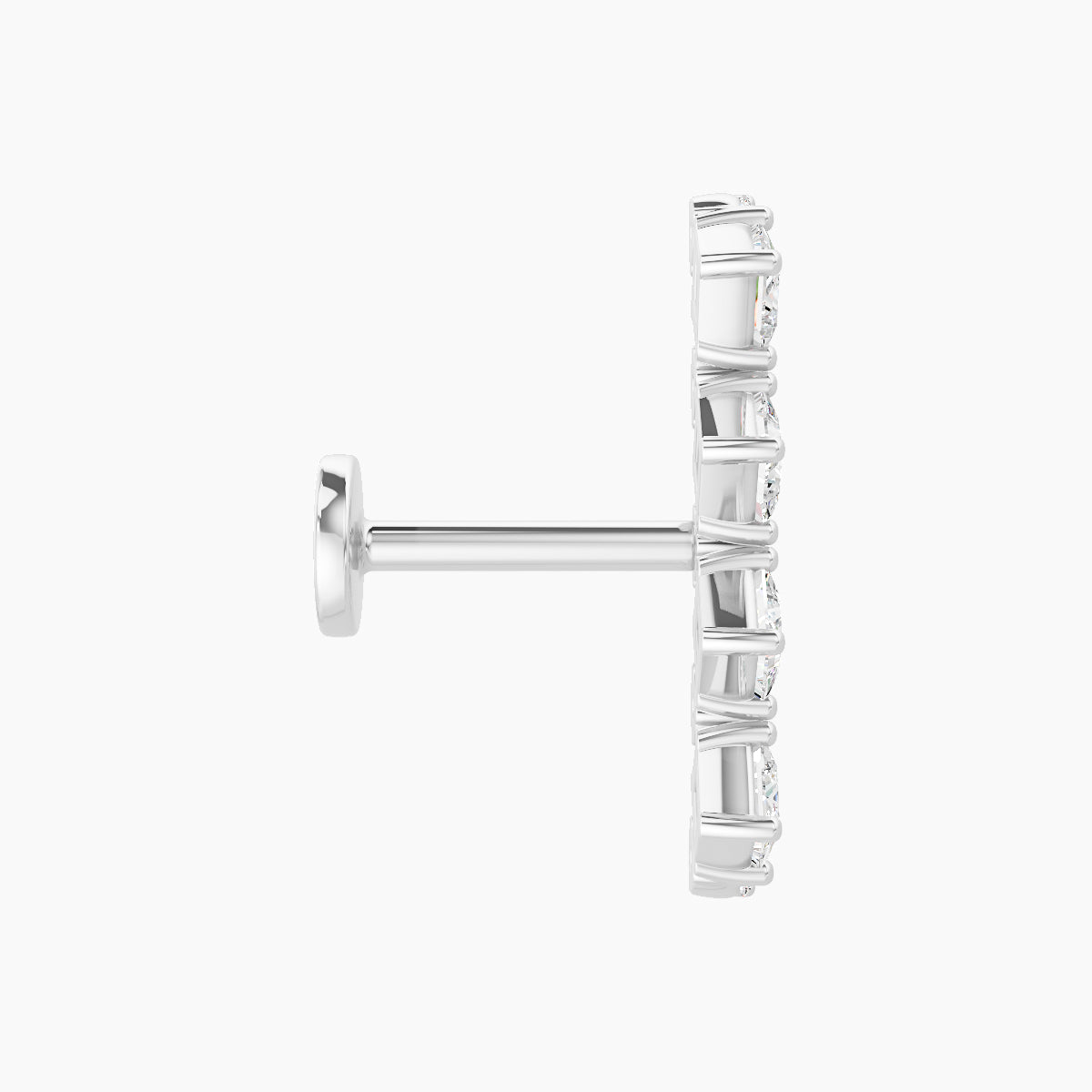 Ariana L | 18k White Gold 14.5 mm 6.5 mm Diamond Piercing