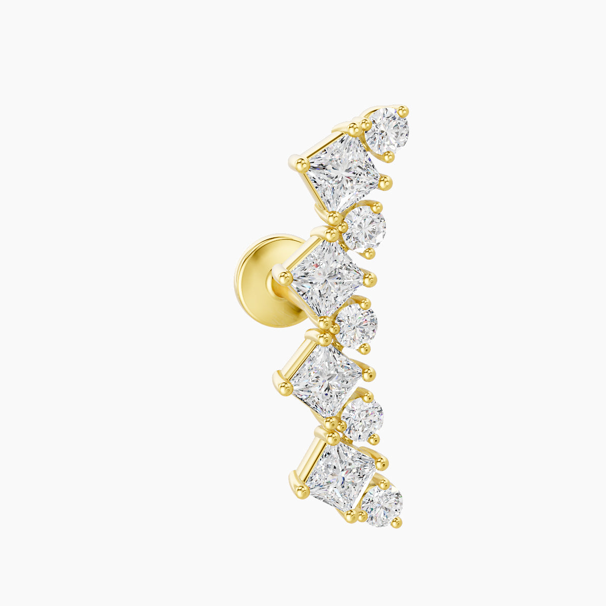 Ariana L | 18k Yellow Gold 14.5 mm 6.5 mm Diamond Piercing