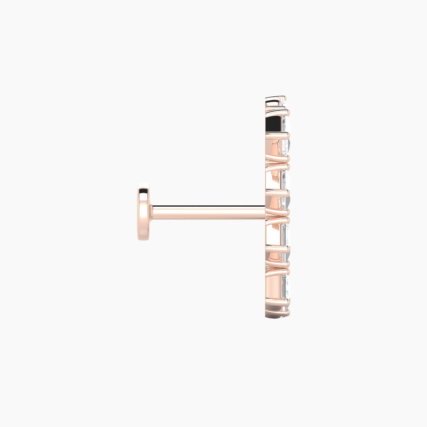 Ariana L | 18k Rose Gold 14.5 mm 6.5 mm Diamond Piercing