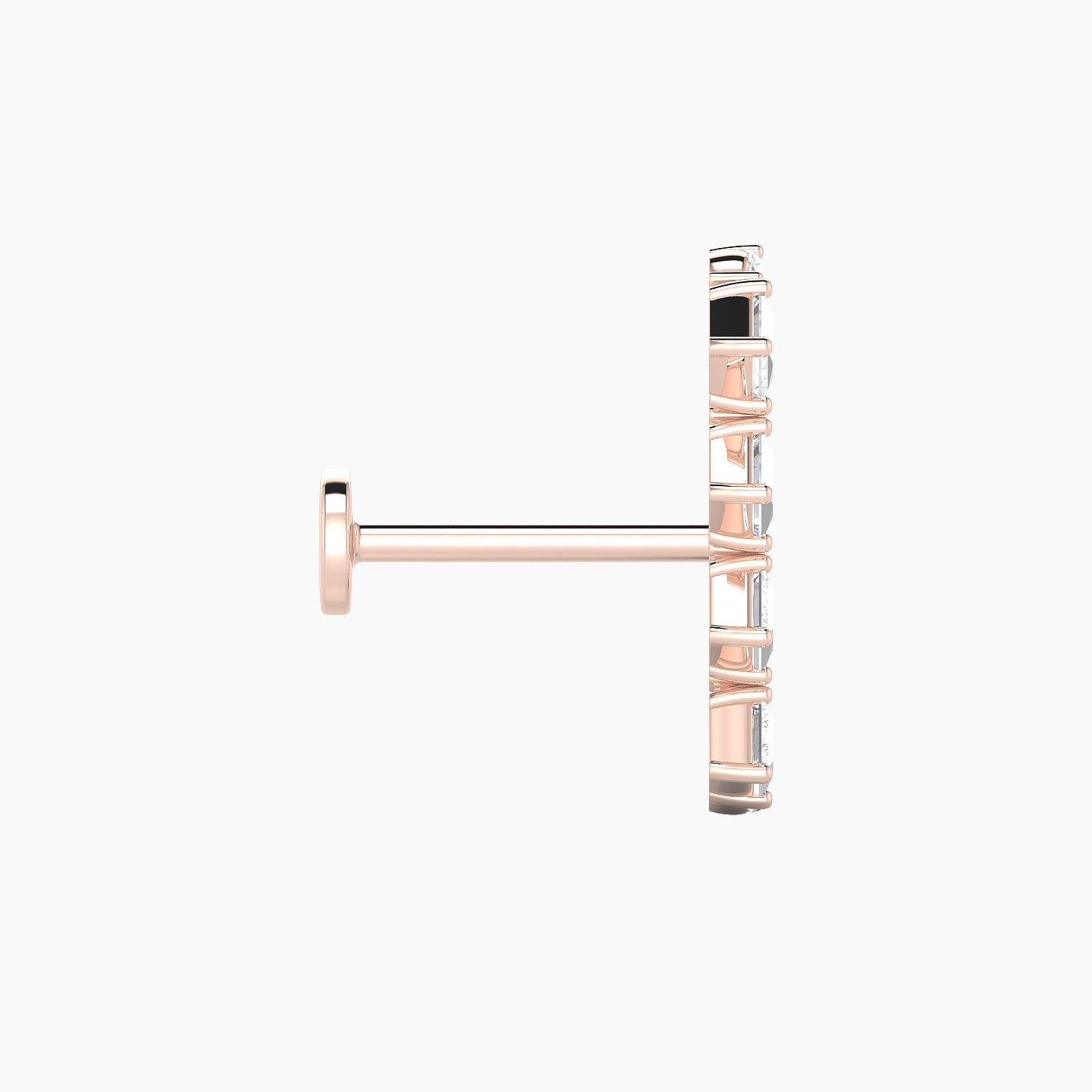 Ariana L | 18k Rose Gold 14.5 mm 8 mm Diamond Piercing