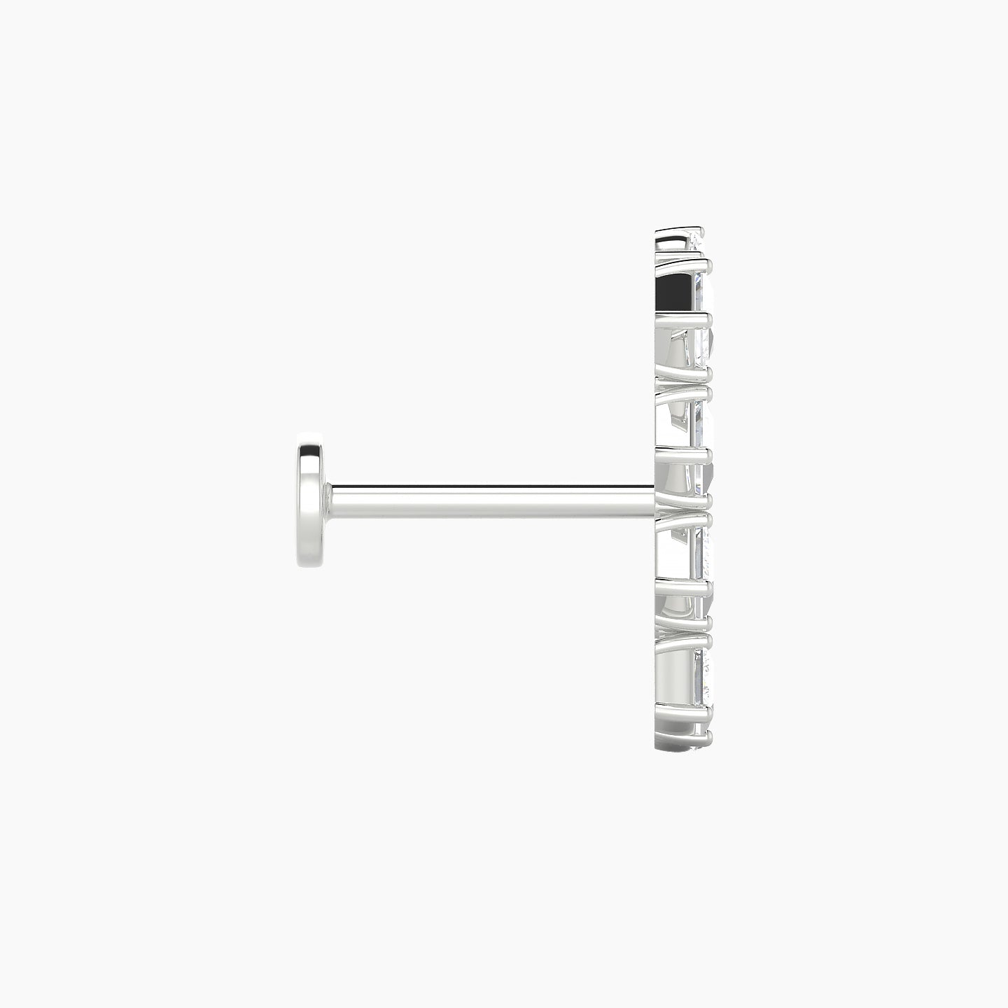 Ariana L | 18k White Gold 14.5 mm 8 mm Diamond Piercing