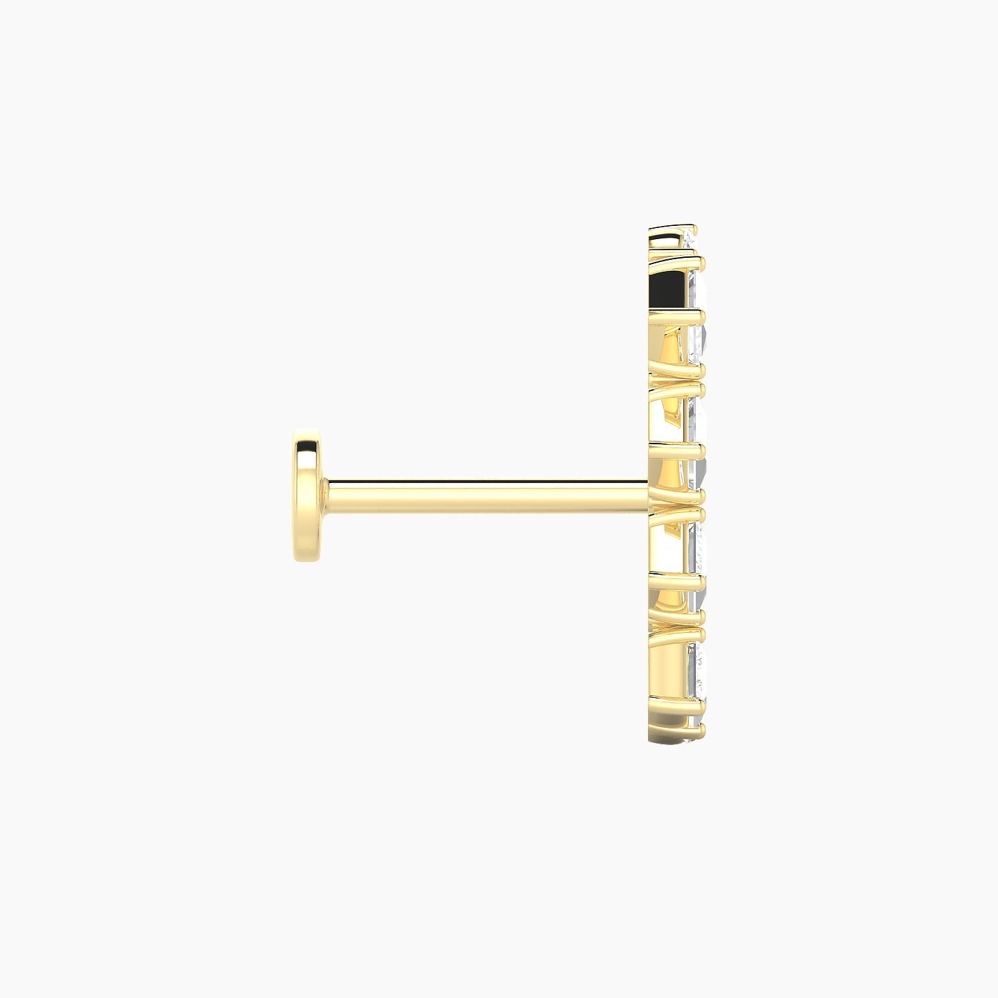 Ariana L | 18k Yellow Gold 14.5 mm 8 mm Diamond Piercing