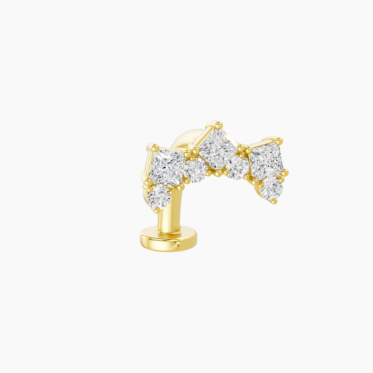 Ariana M | 18k Yellow Gold 9.5 mm 10 mm Diamond Floating Navel Piercing