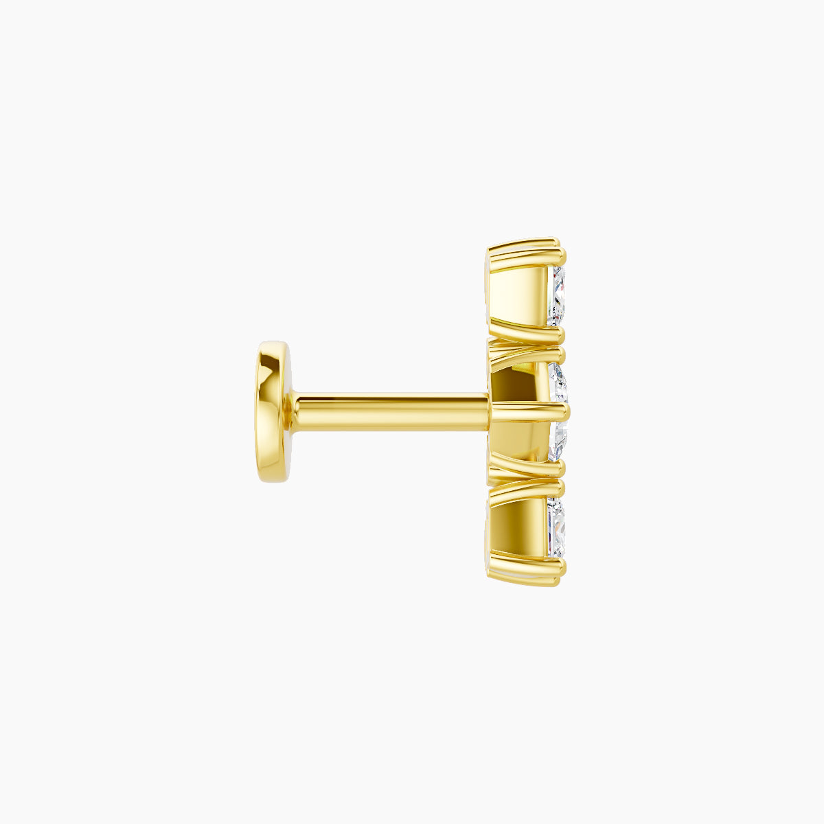 Ariana M | 18k Yellow Gold 9.5 mm 5 mm Diamond Piercing