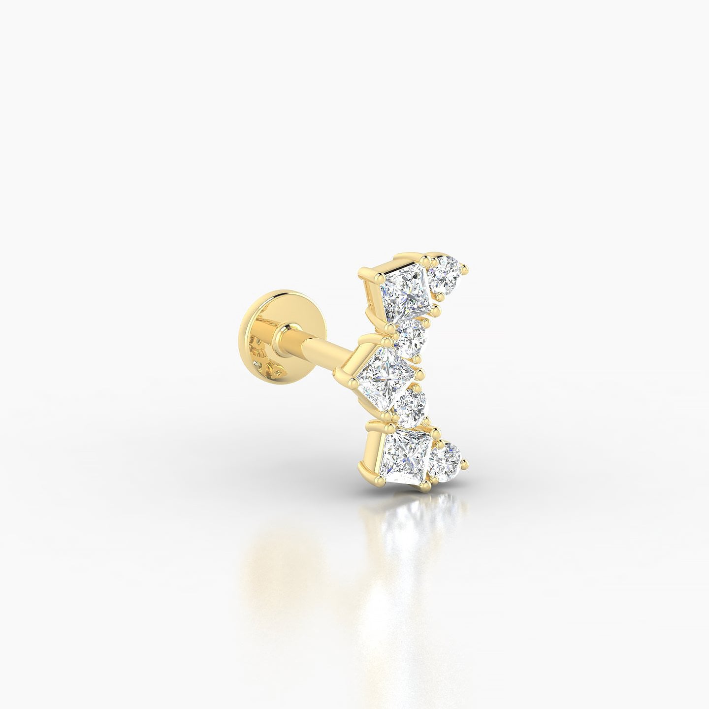 Ariana M | 18k Yellow Gold 9.5 mm 5 mm Diamond Piercing