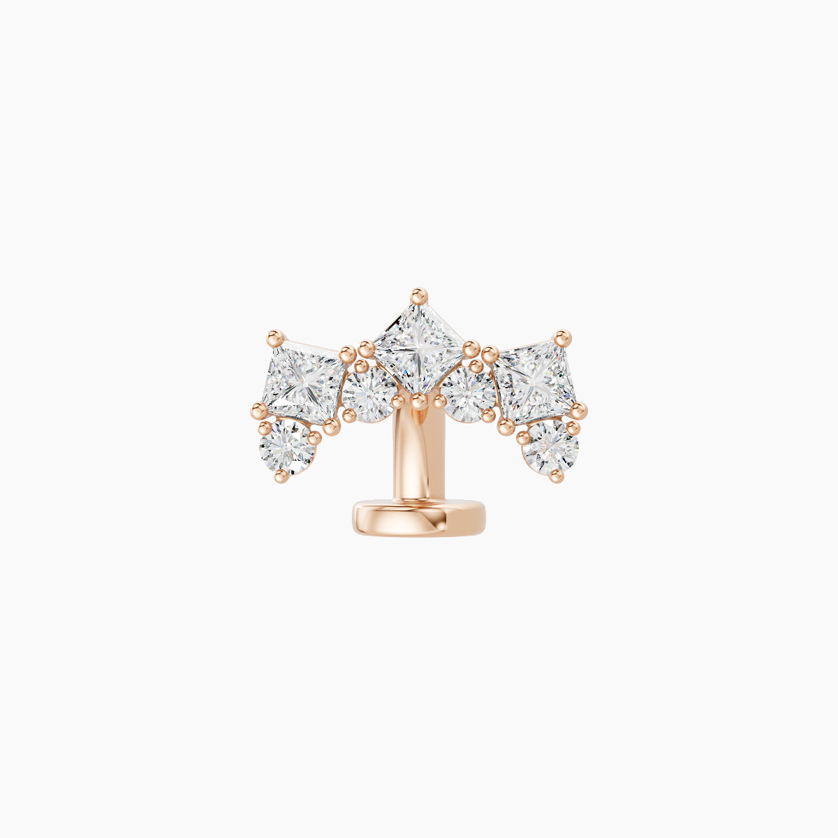Ariana M | 18k Rose Gold 9.5 mm 6 mm Diamond Floating Navel Piercing