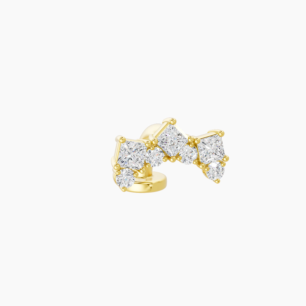 Ariana M | 18k Yellow Gold 9.5 mm 6 mm Diamond Floating Navel Piercing