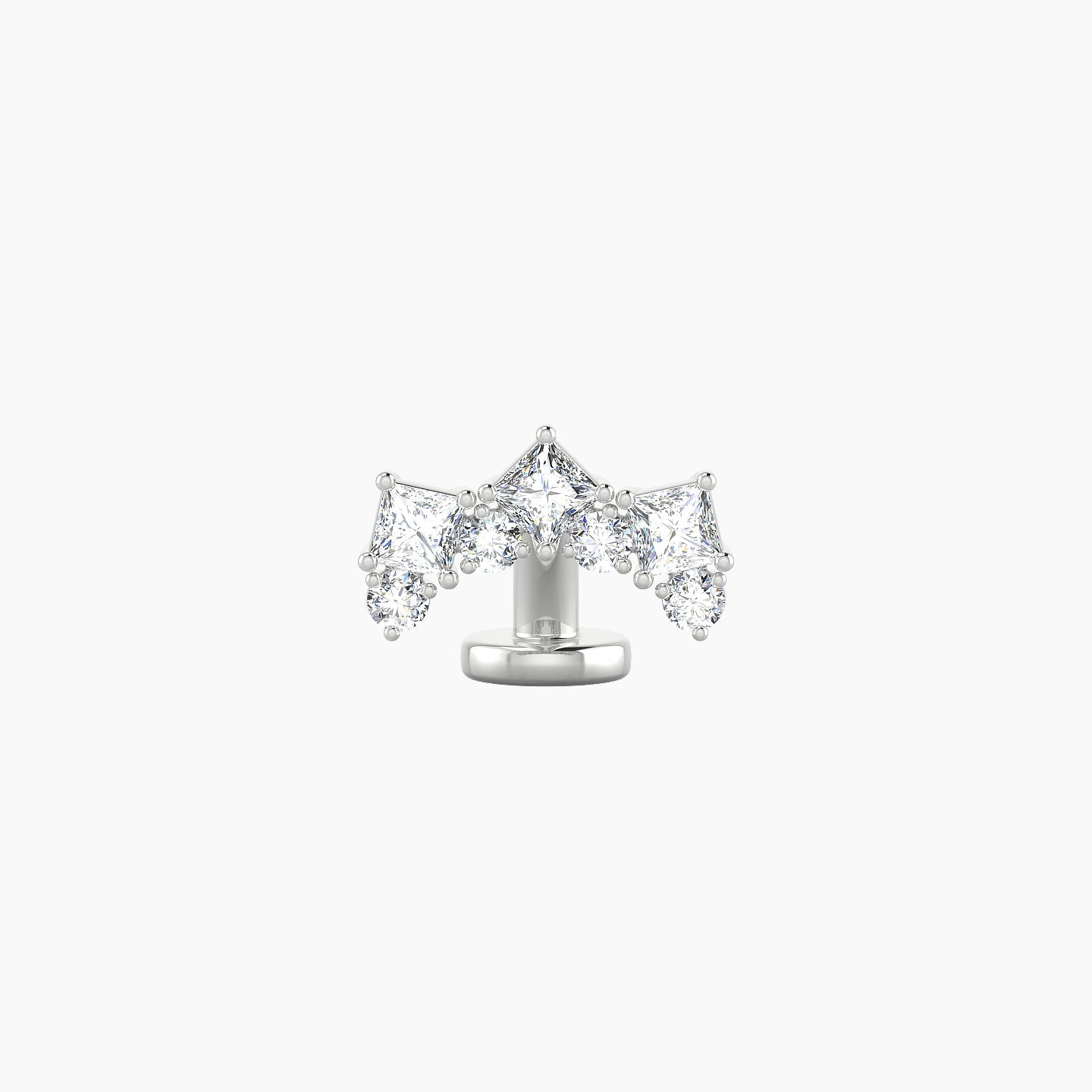 Ariana M | 18k White Gold 9.5 mm 6 mm Diamond Floating Navel Piercing