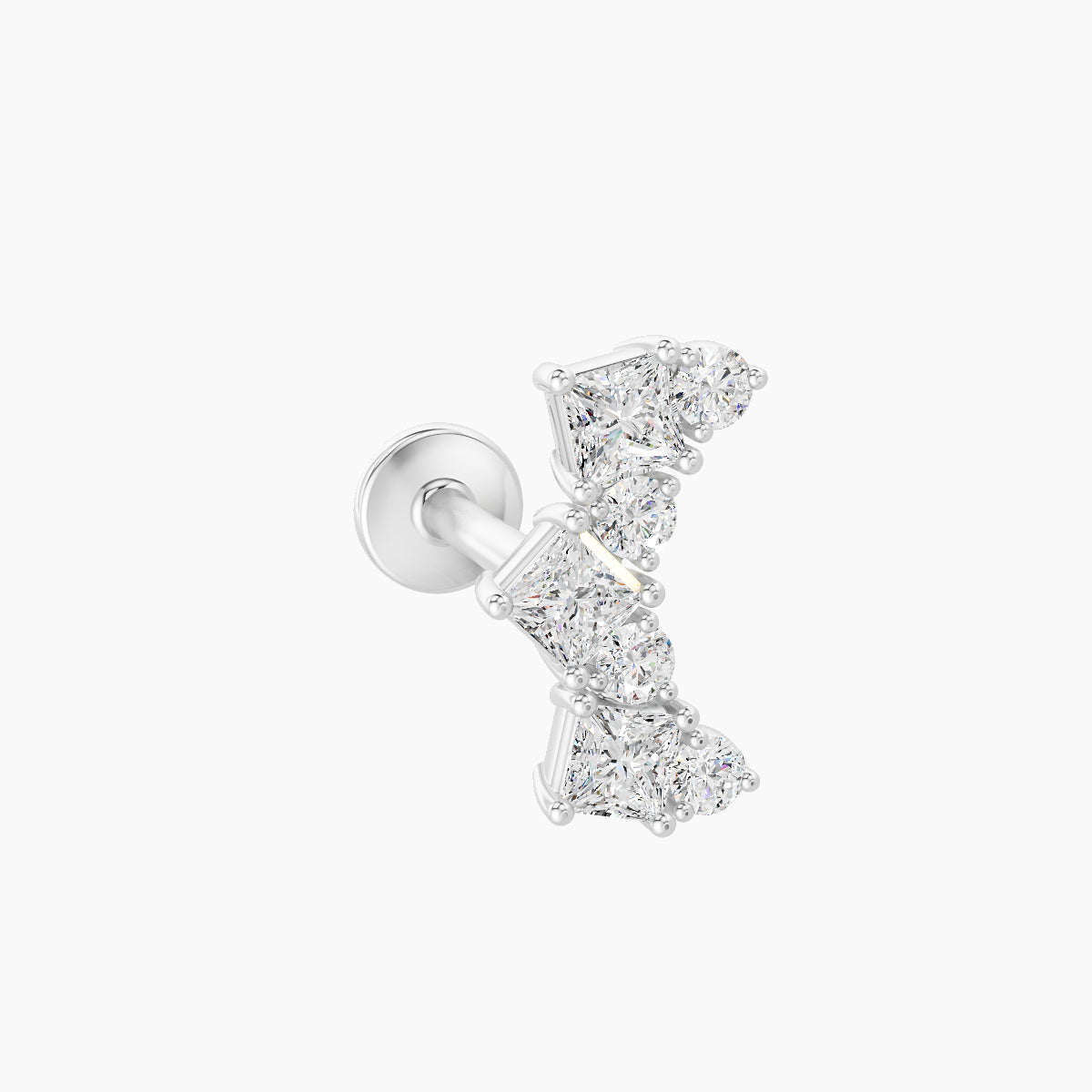Ariana M | 18k White Gold 9.5 mm 6.5 mm Diamond Piercing