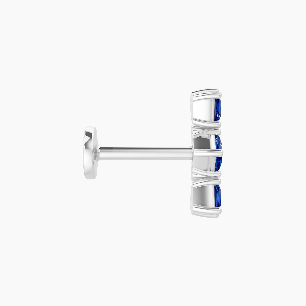 Ariana M | 18k White Gold 6.5 mm 9.5 mm Sapphire & Diamond Piercing