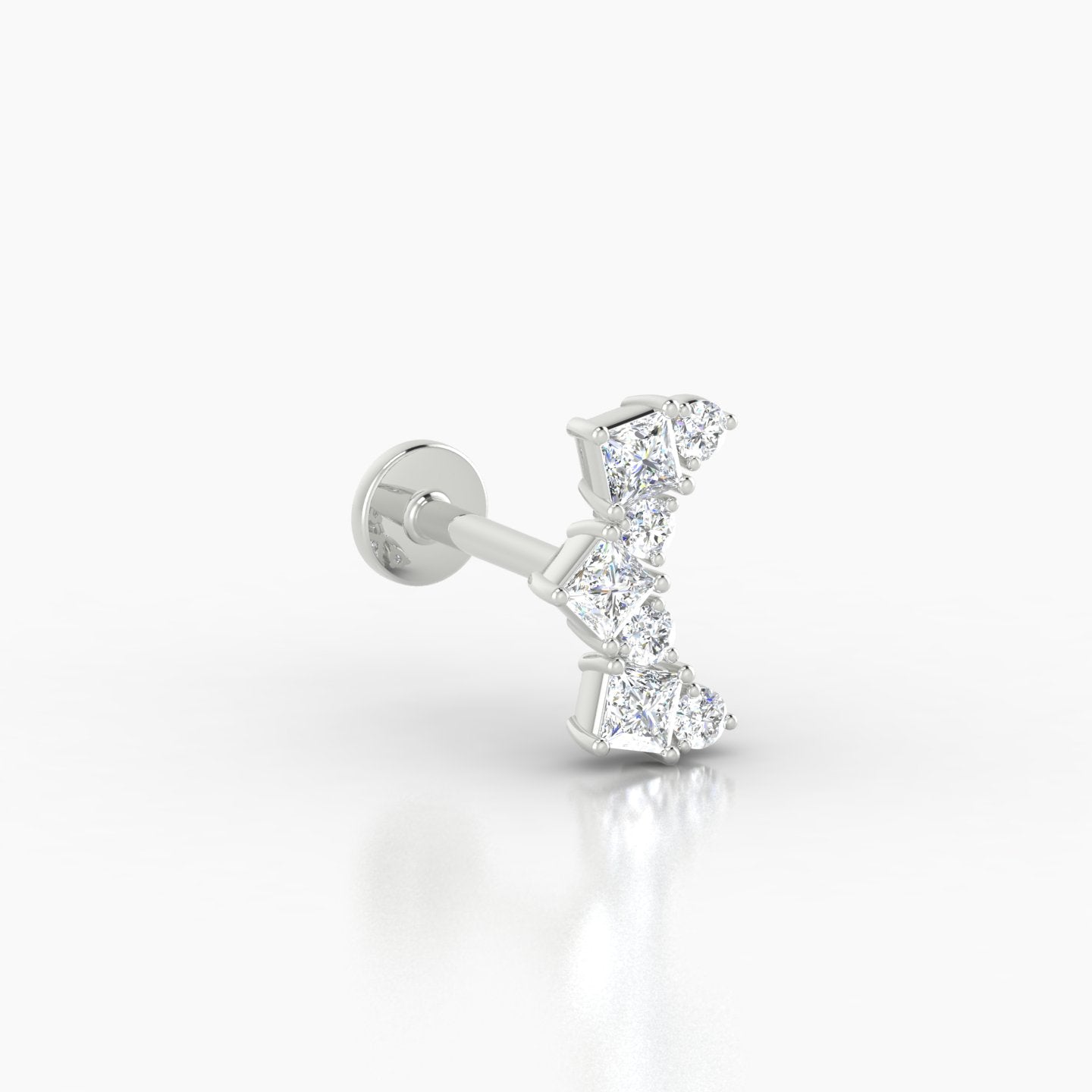 Ariana M | 18k White Gold 9.5 mm 6.5 mm Diamond Piercing