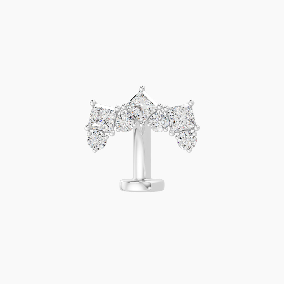 Ariana M | 18k White Gold 9.5 mm 8 mm Diamond Floating Navel Piercing