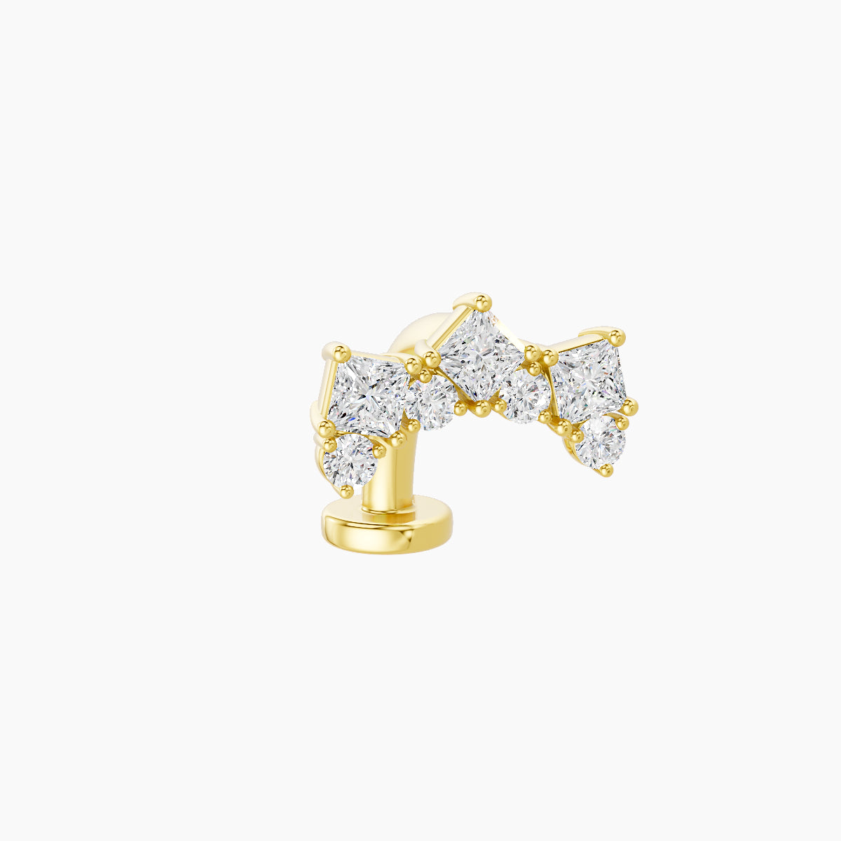 Ariana M | 18k Yellow Gold 9.5 mm 8 mm Diamond Floating Navel Piercing