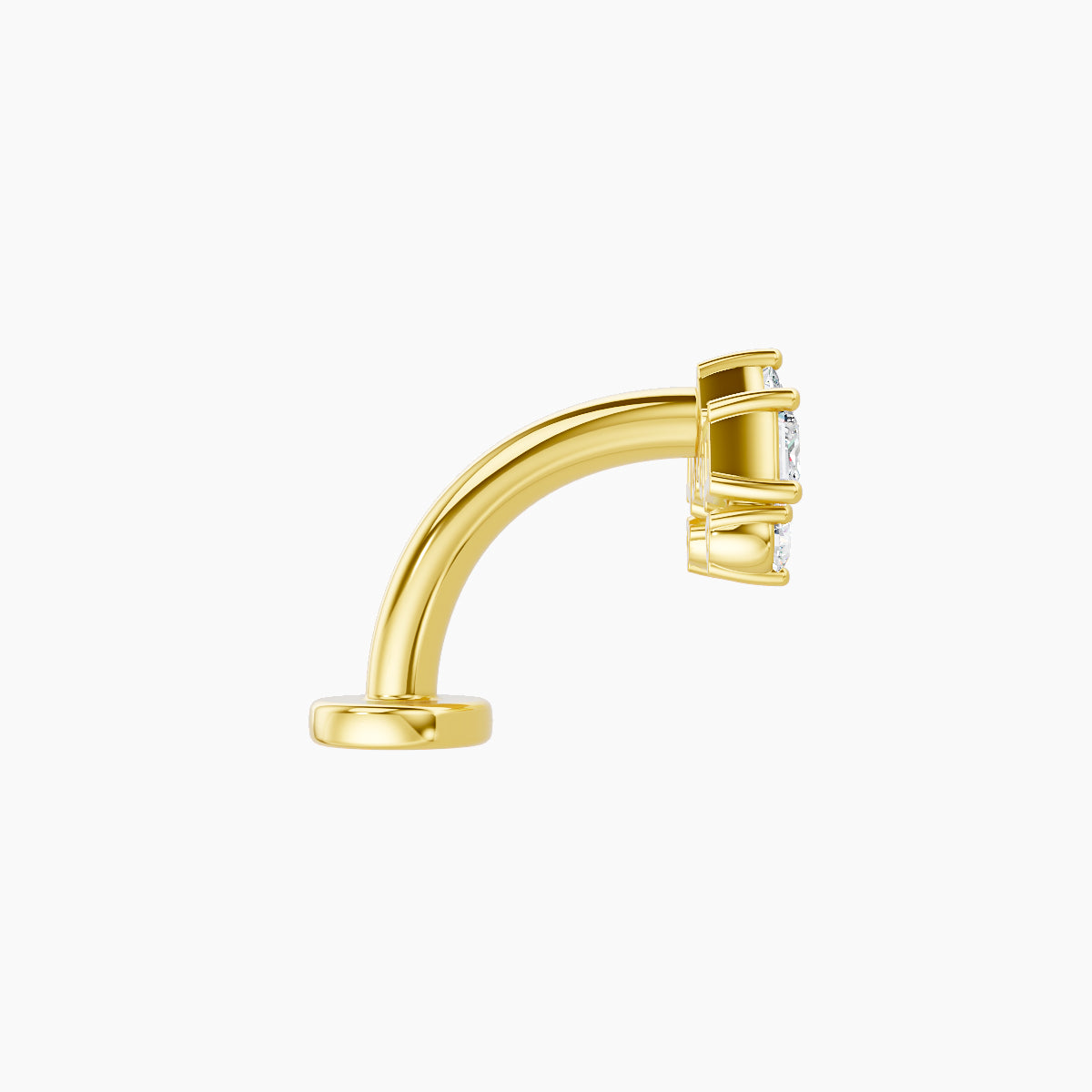 Ariana M | 18k Yellow Gold 9.5 mm 8 mm Diamond Floating Navel Piercing
