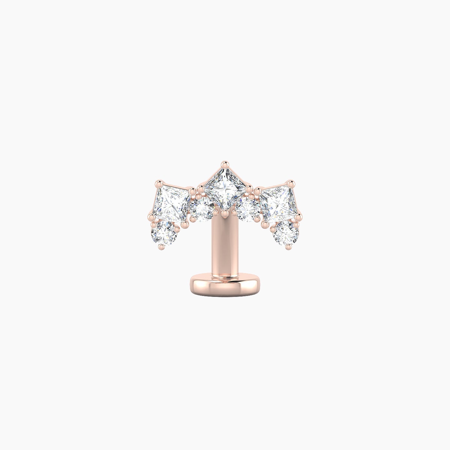 Ariana M | 18k Rose Gold 9.5 mm 8 mm Diamond Floating Navel Piercing