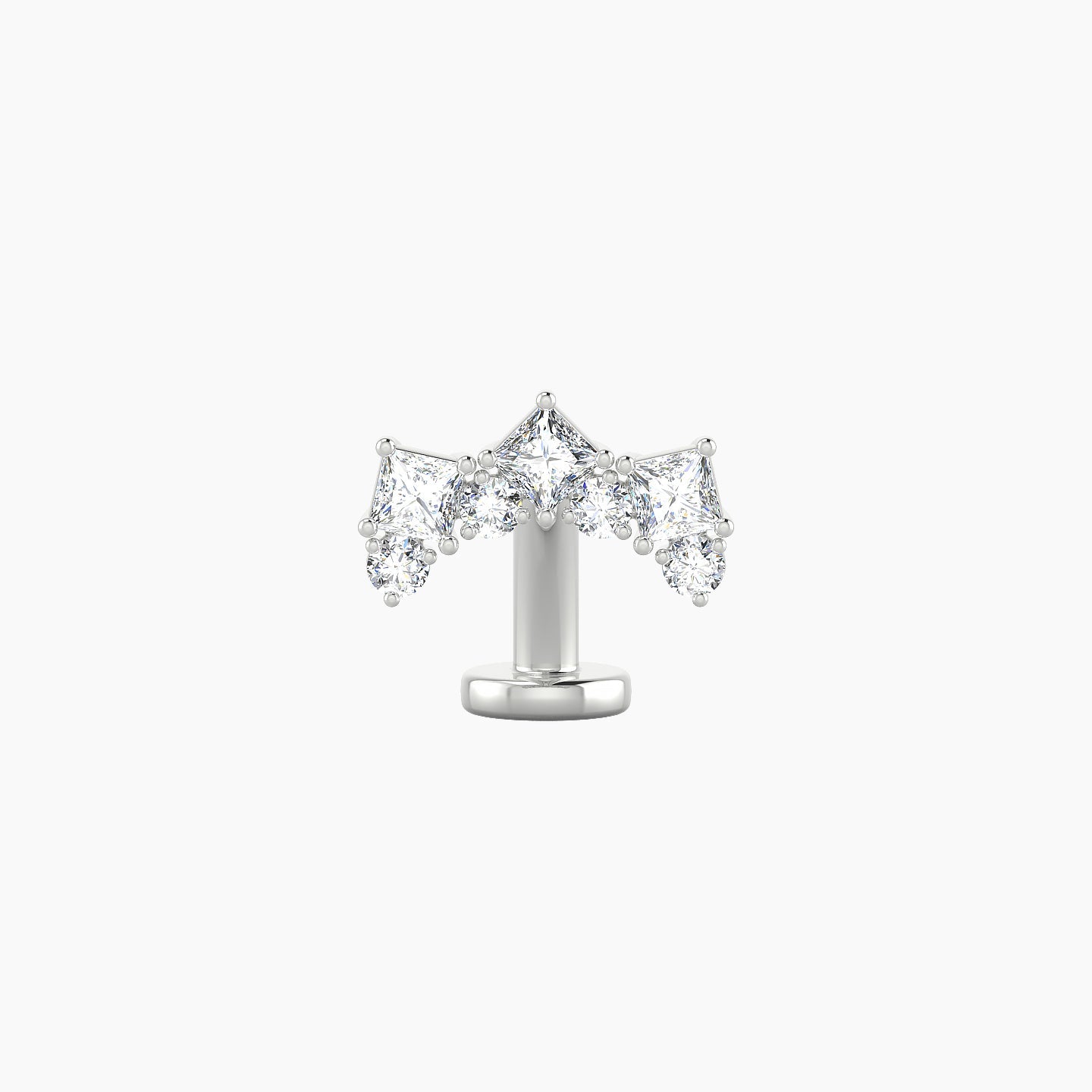 Ariana M | 18k White Gold 9.5 mm 8 mm Diamond Floating Navel Piercing