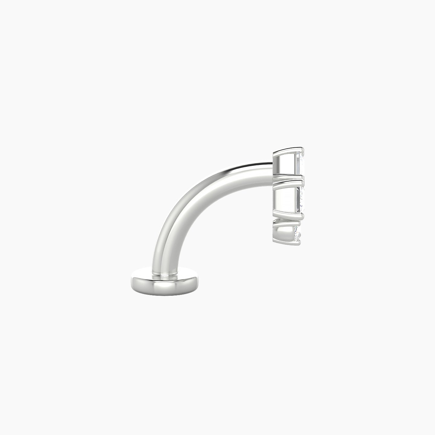 Ariana M | 18k White Gold 9.5 mm 8 mm Diamond Floating Navel Piercing