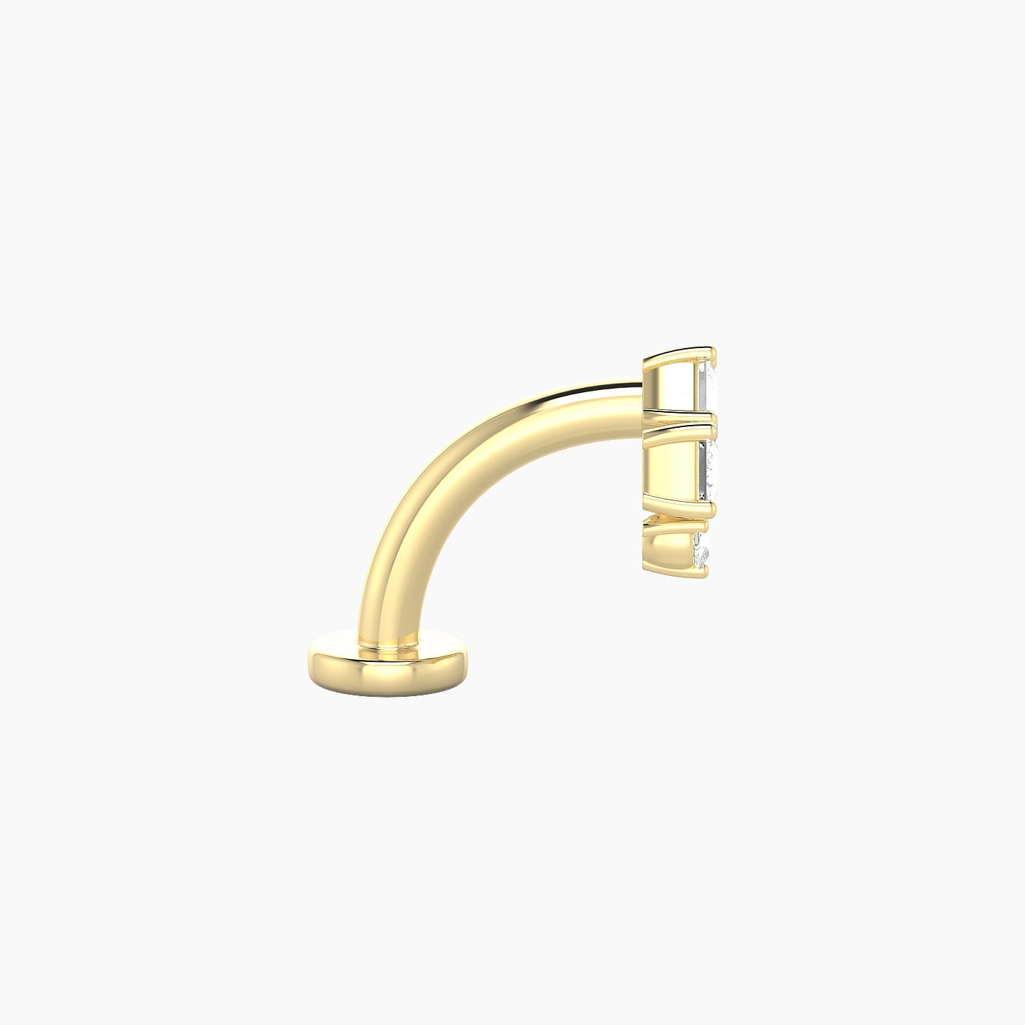 Ariana M | 18k Yellow Gold 9.5 mm 8 mm Diamond Floating Navel Piercing