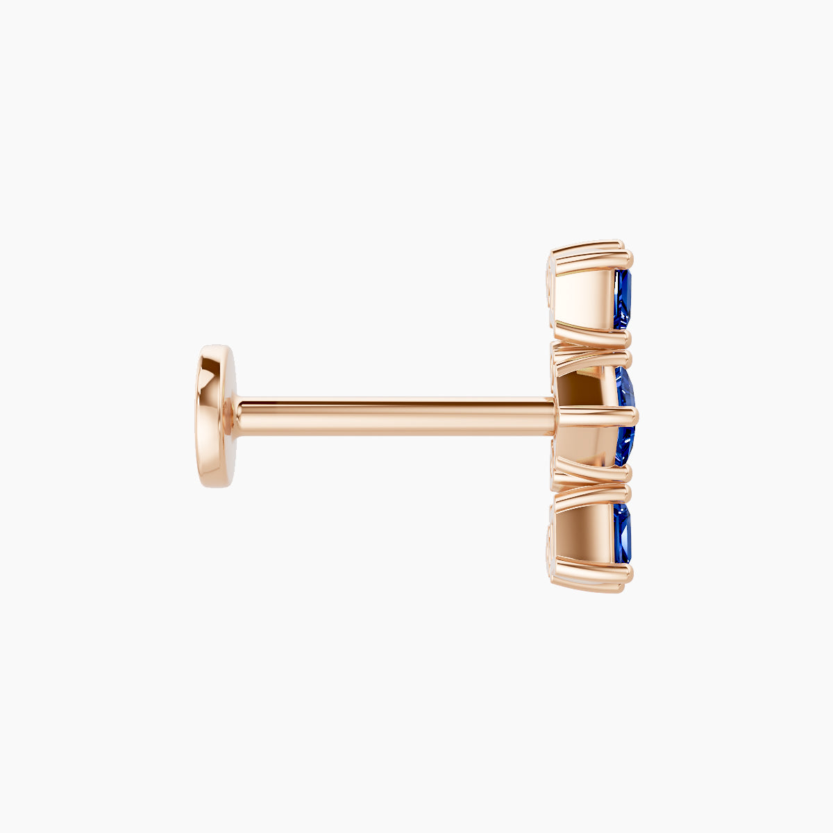 Ariana M | 18k Rose Gold 8 mm 9.5 mm Sapphire & Diamond Piercing