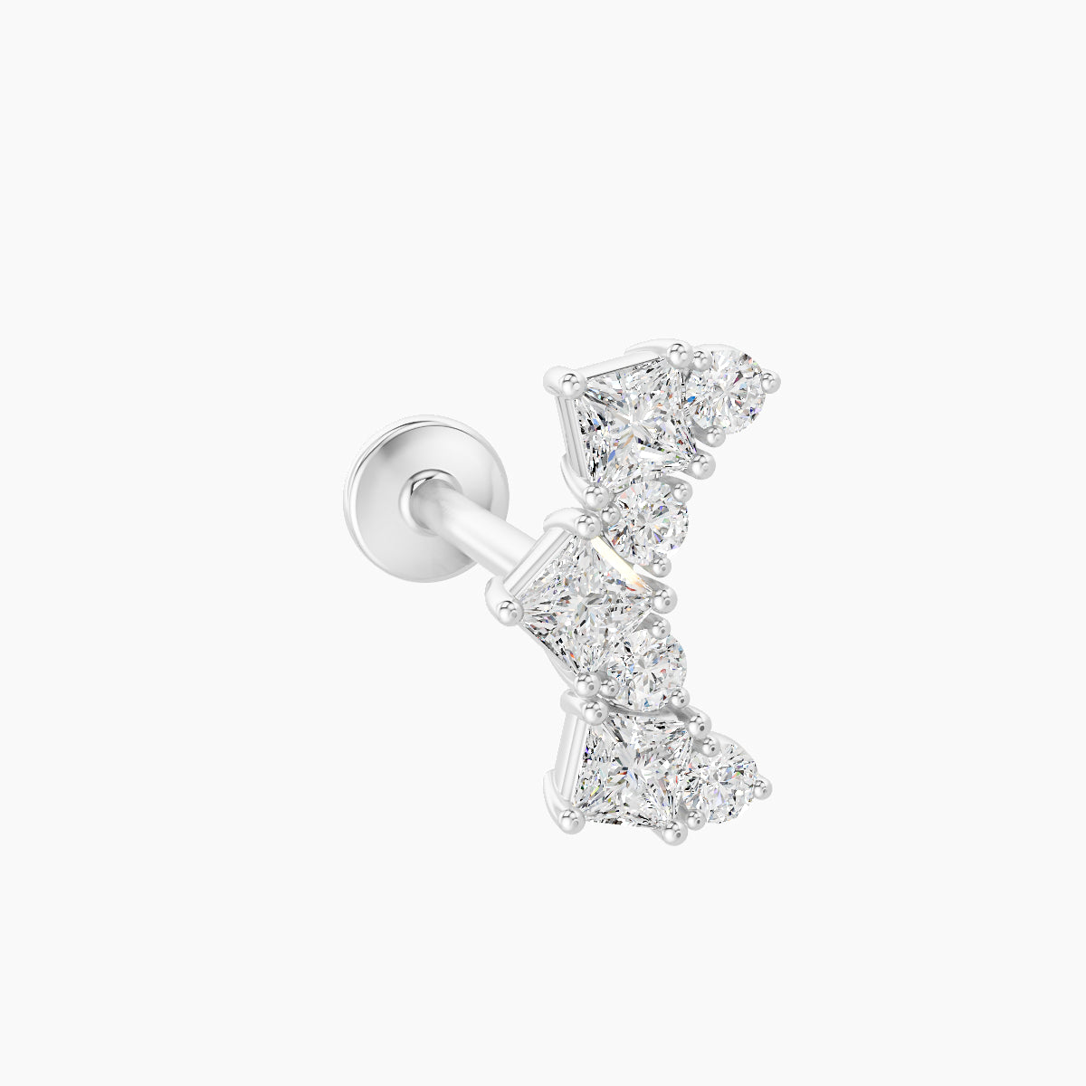 Ariana M | 18k White Gold 9.5 mm 8 mm Diamond Piercing
