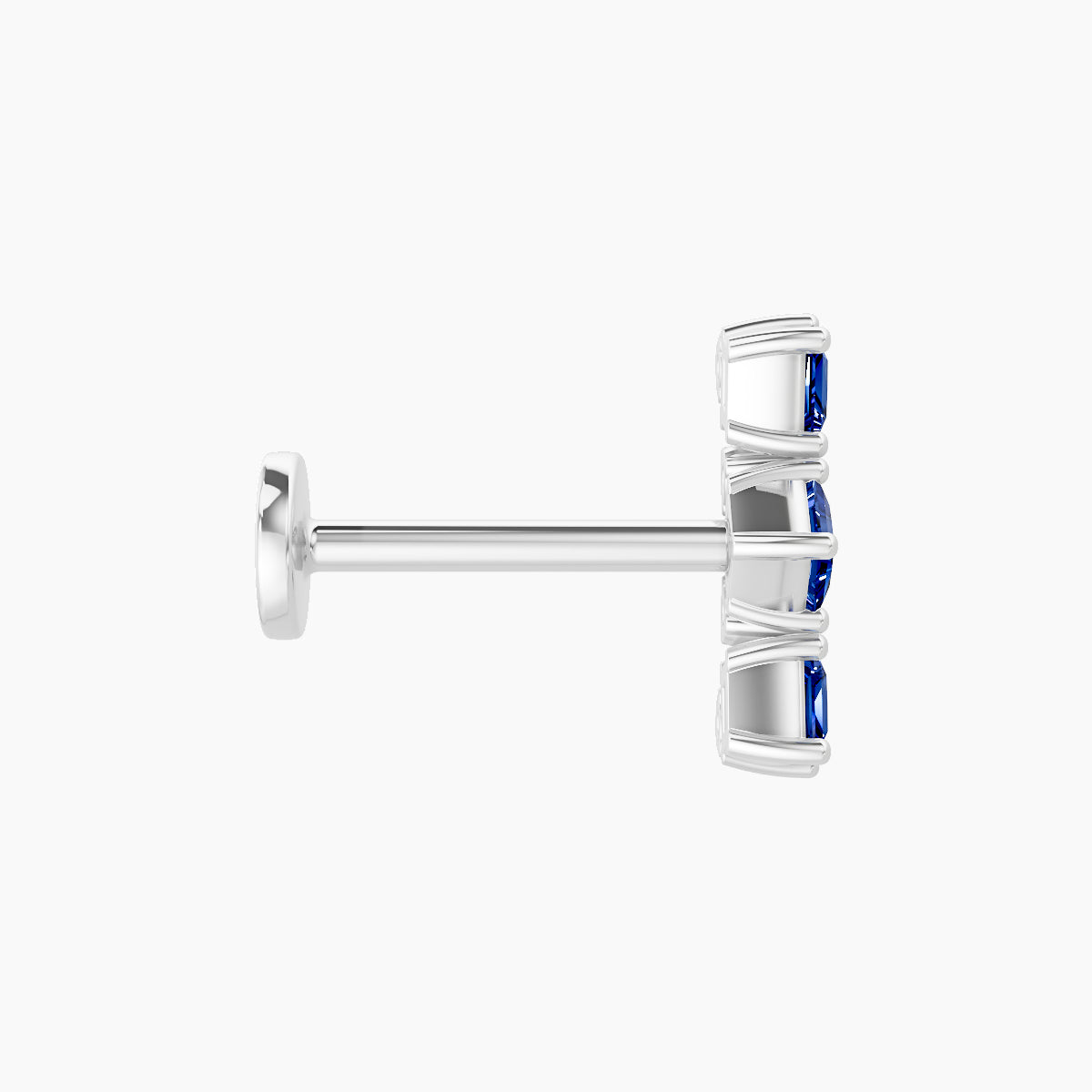 Ariana M | 18k White Gold 8 mm 9.5 mm Sapphire & Diamond Piercing