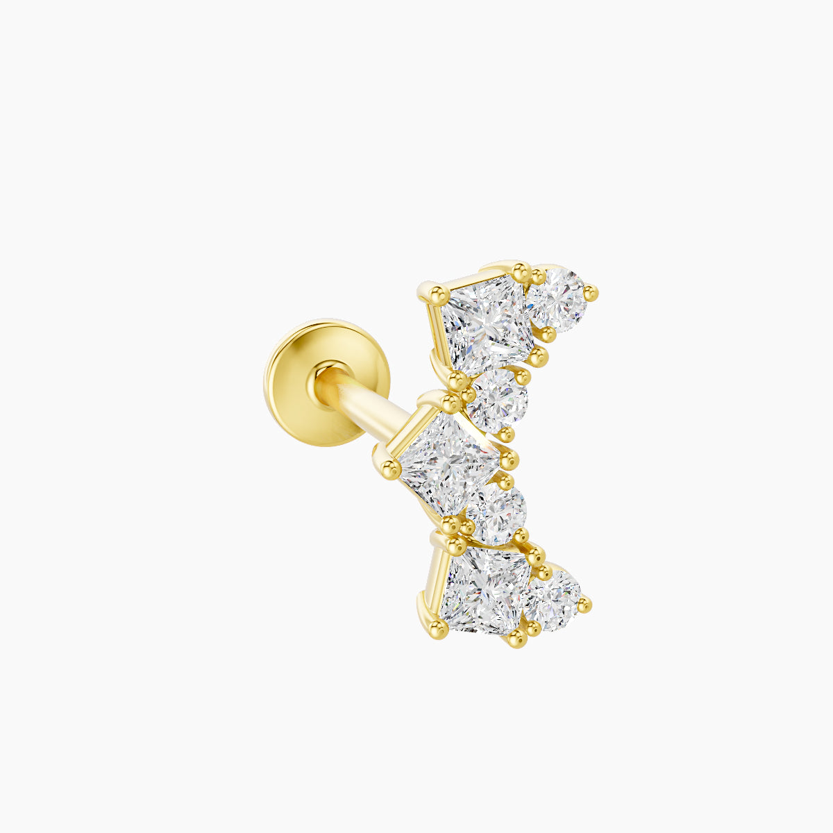 Ariana M | 18k Yellow Gold 9.5 mm 8 mm Diamond Piercing