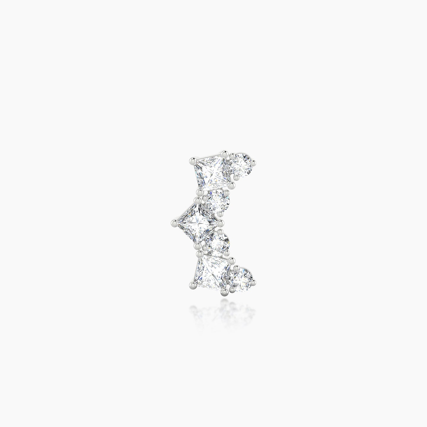 Ariana M | 18k White Gold 9.5 mm 8 mm Diamond Piercing