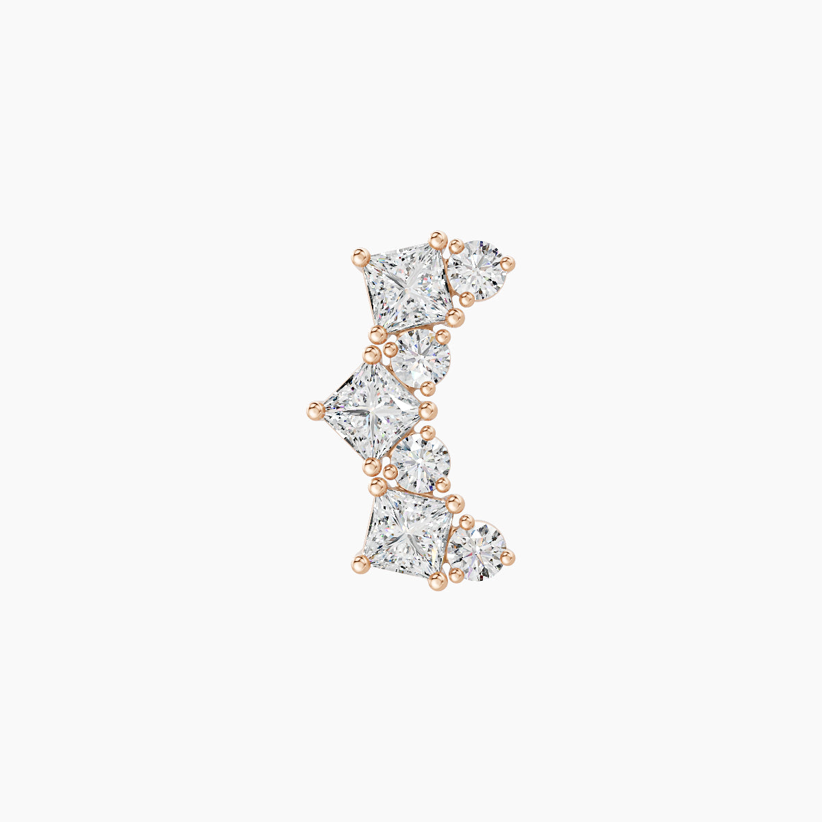 Ariana M | 18k Rose Gold 9.5 mm Diamond Earring
