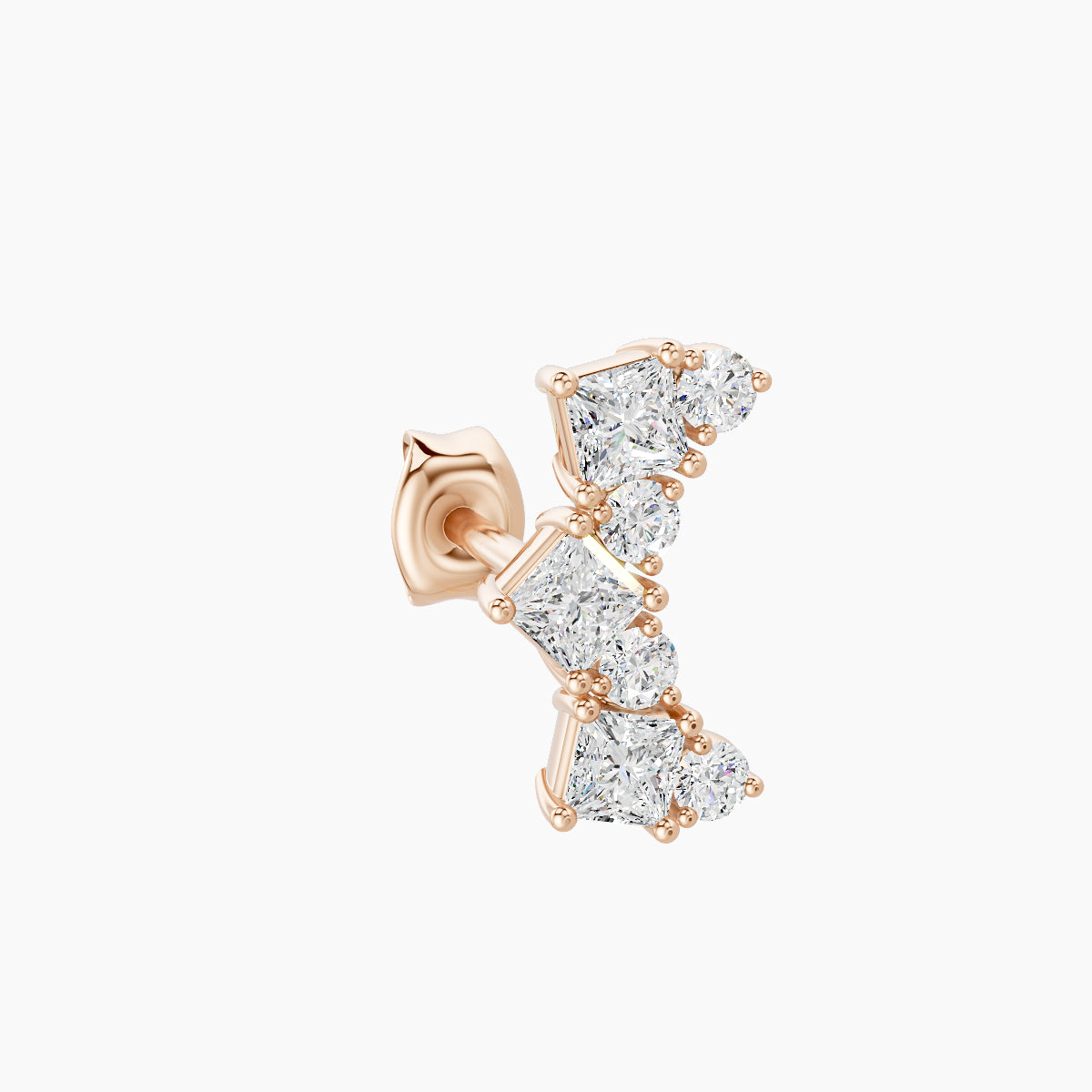 Ariana M | 18k Rose Gold 9.5 mm Diamond Earring