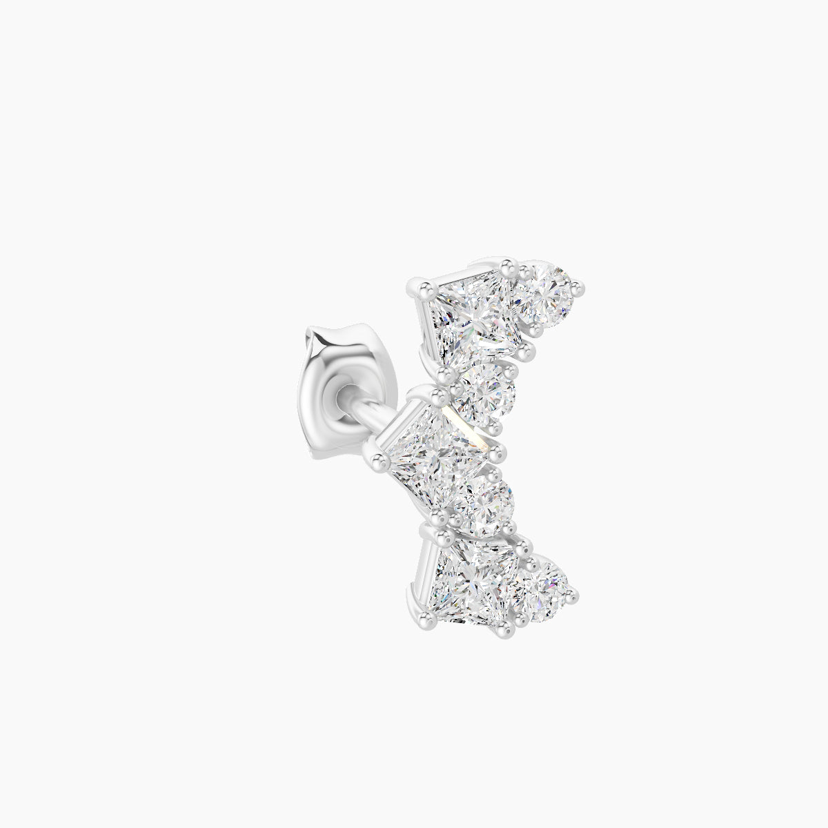Ariana M | 18k White Gold 9.5 mm Diamond Earring