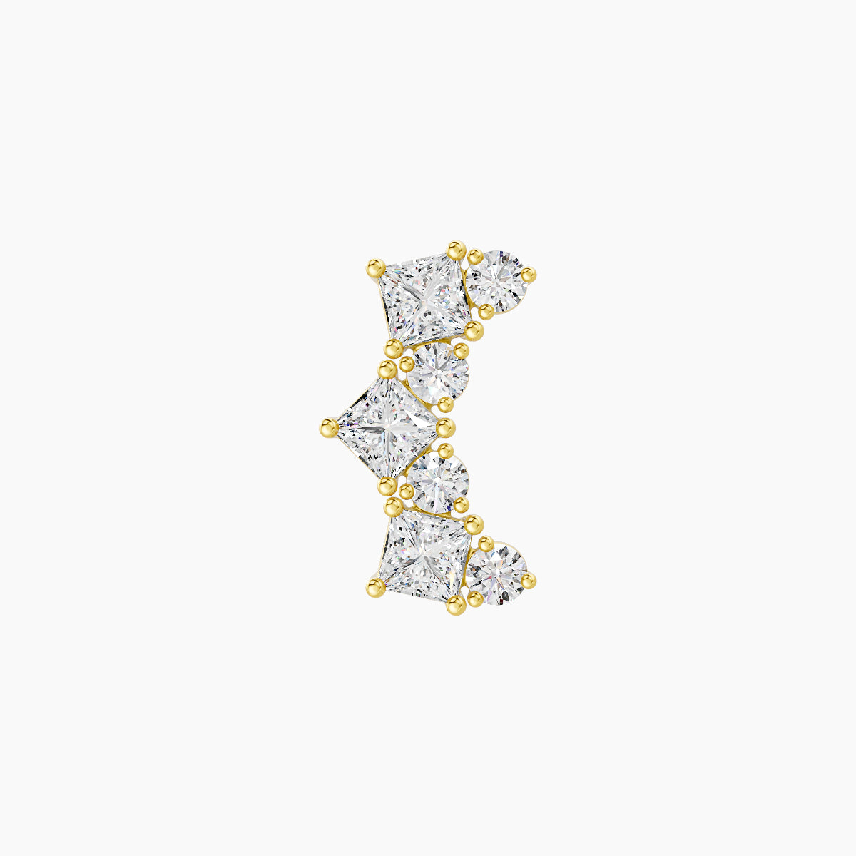 Ariana M | 18k Yellow Gold 9.5 mm Diamond Earring