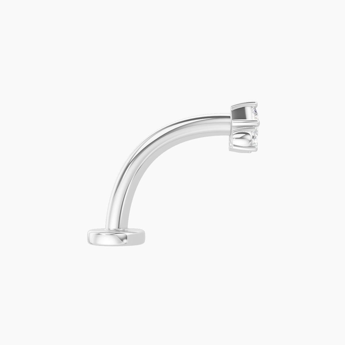 Ariana S | 18k White Gold 4.5 mm 10 mm Diamond Floating Navel Piercing