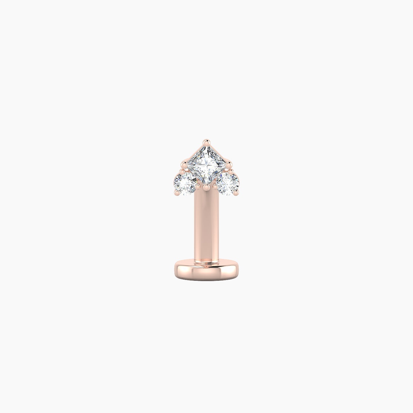Ariana  S | 18k Rose Gold 4.5 mm 10 mm Diamond Floating Navel Piercing
