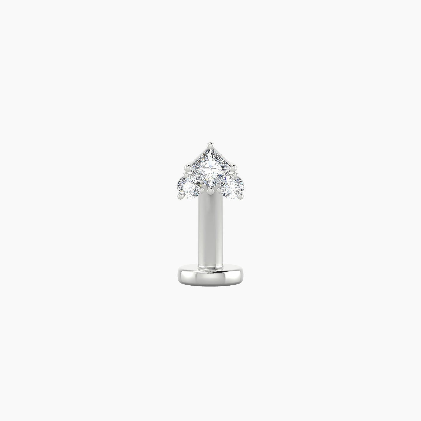 Ariana S | 18k White Gold 4.5 mm 10 mm Diamond Floating Navel Piercing