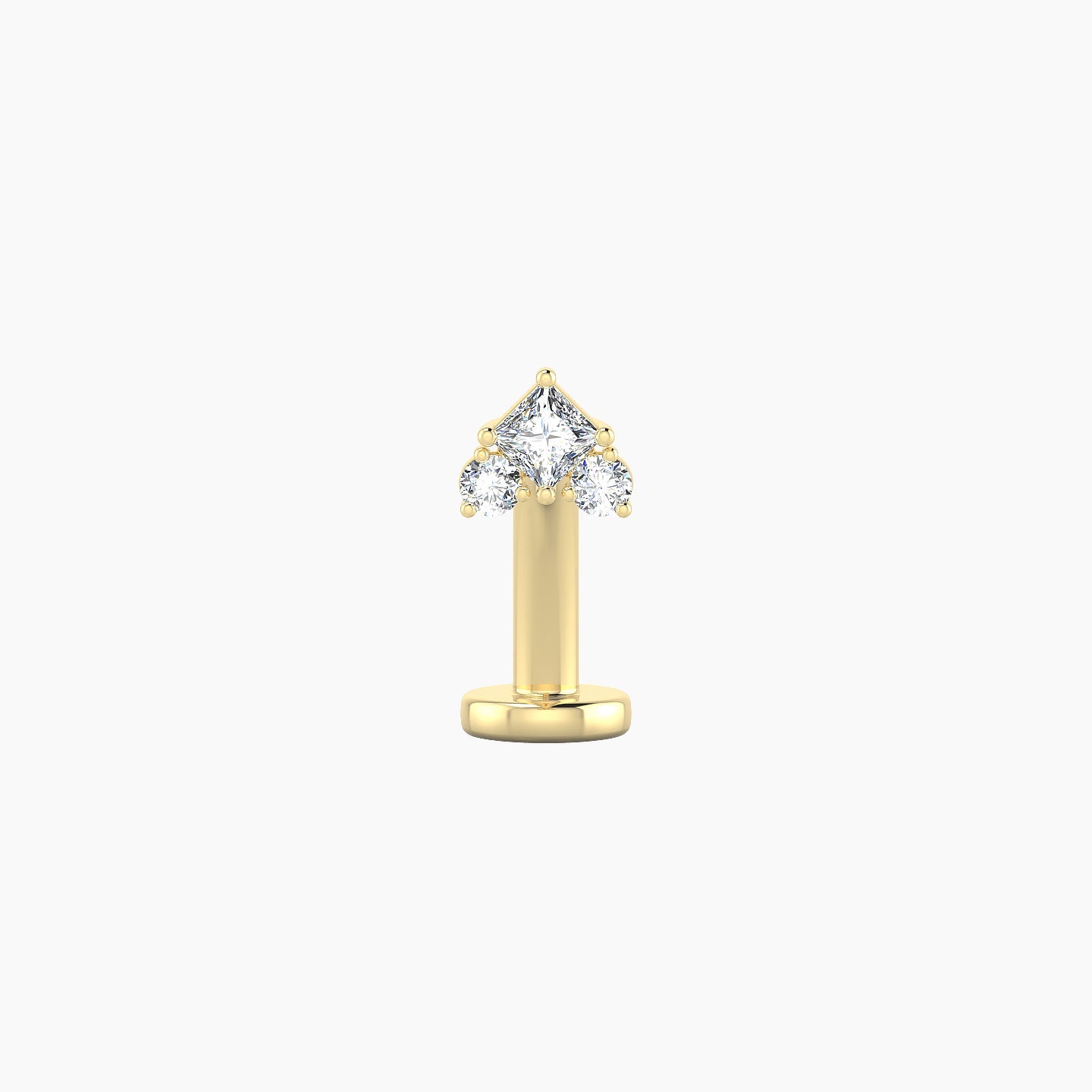 Ariana S | 18k Yellow Gold 4.5 mm 10 mm Diamond Floating Navel Piercing