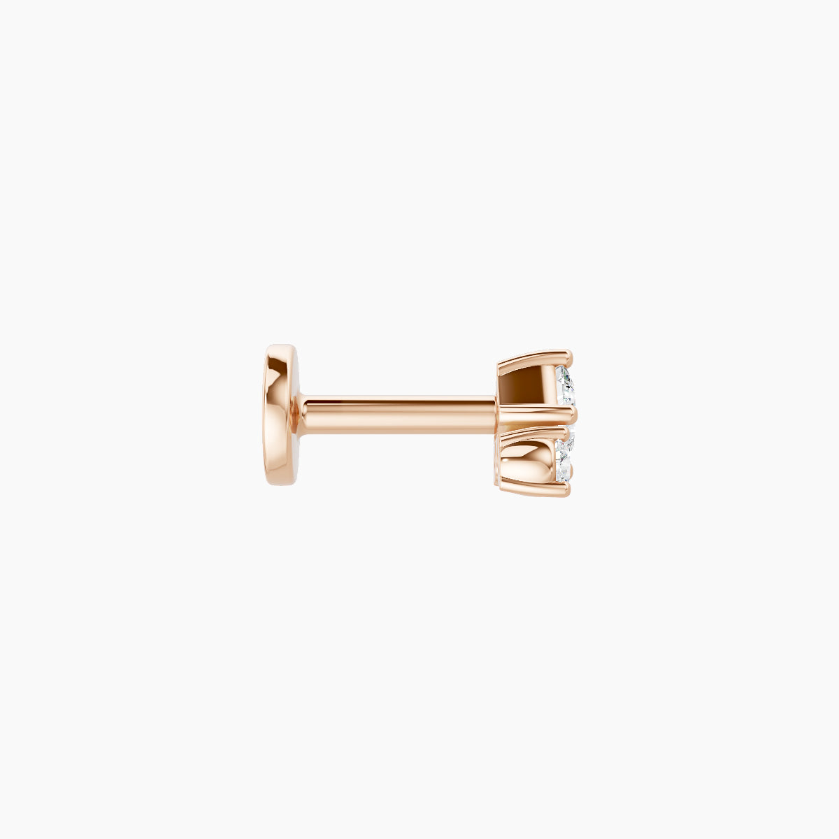 Ariana S | 18k Rose Gold 4.5 mm 5 mm Diamond Nose Piercing