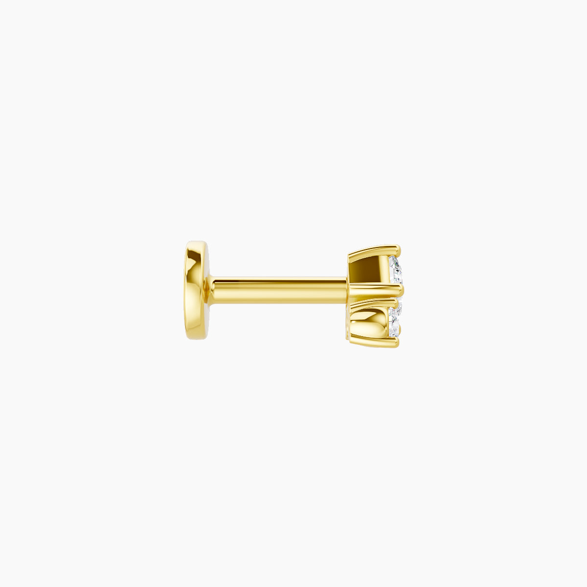 Ariana S | 18k Yellow Gold 4.5 mm 5 mm Diamond Nose Piercing
