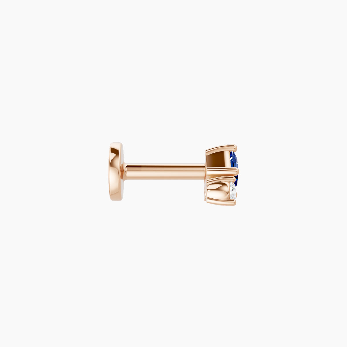 Ariana S | 18k Rose Gold 5 mm 4.5 mm Sapphire & Diamond Piercing