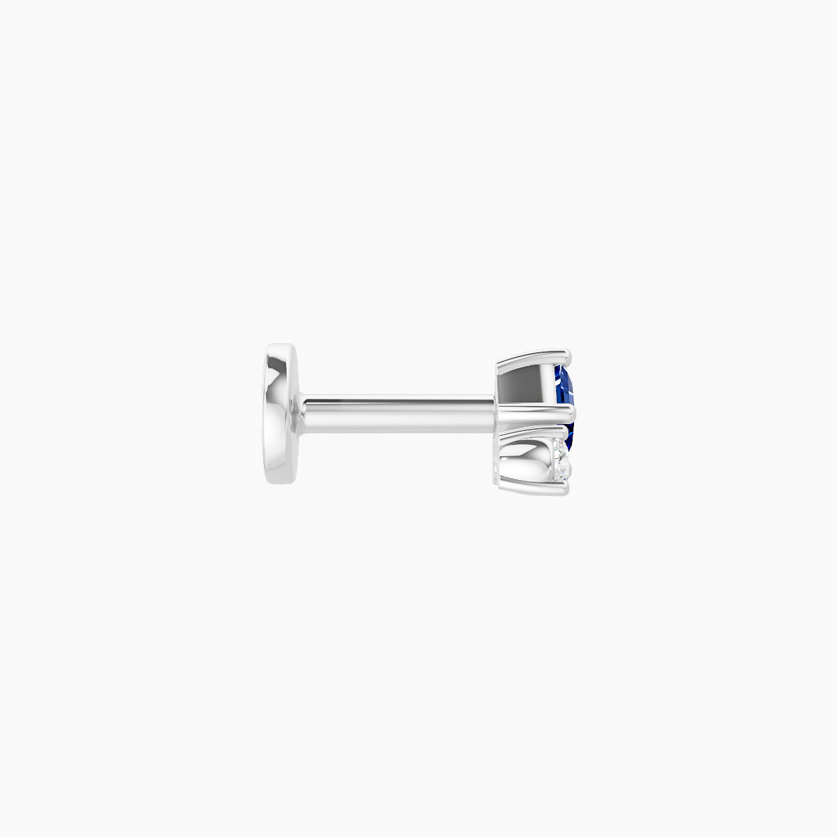 Ariana S | 18k White Gold 5 mm 4.5 mm Sapphire & Diamond Piercing