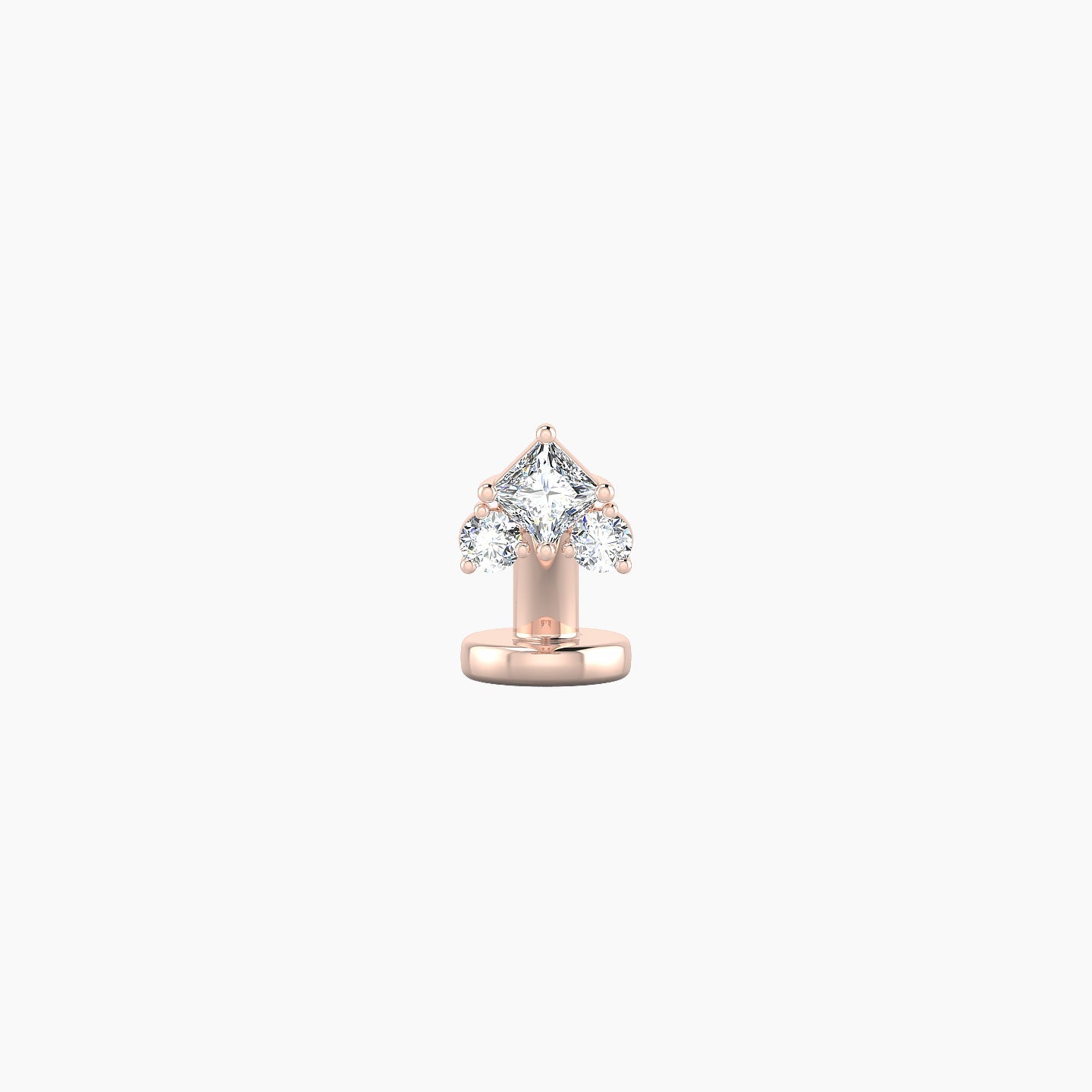 Ariana S | 18k Rose Gold 4.5 mm 6 mm Diamond Floating Navel Piercing