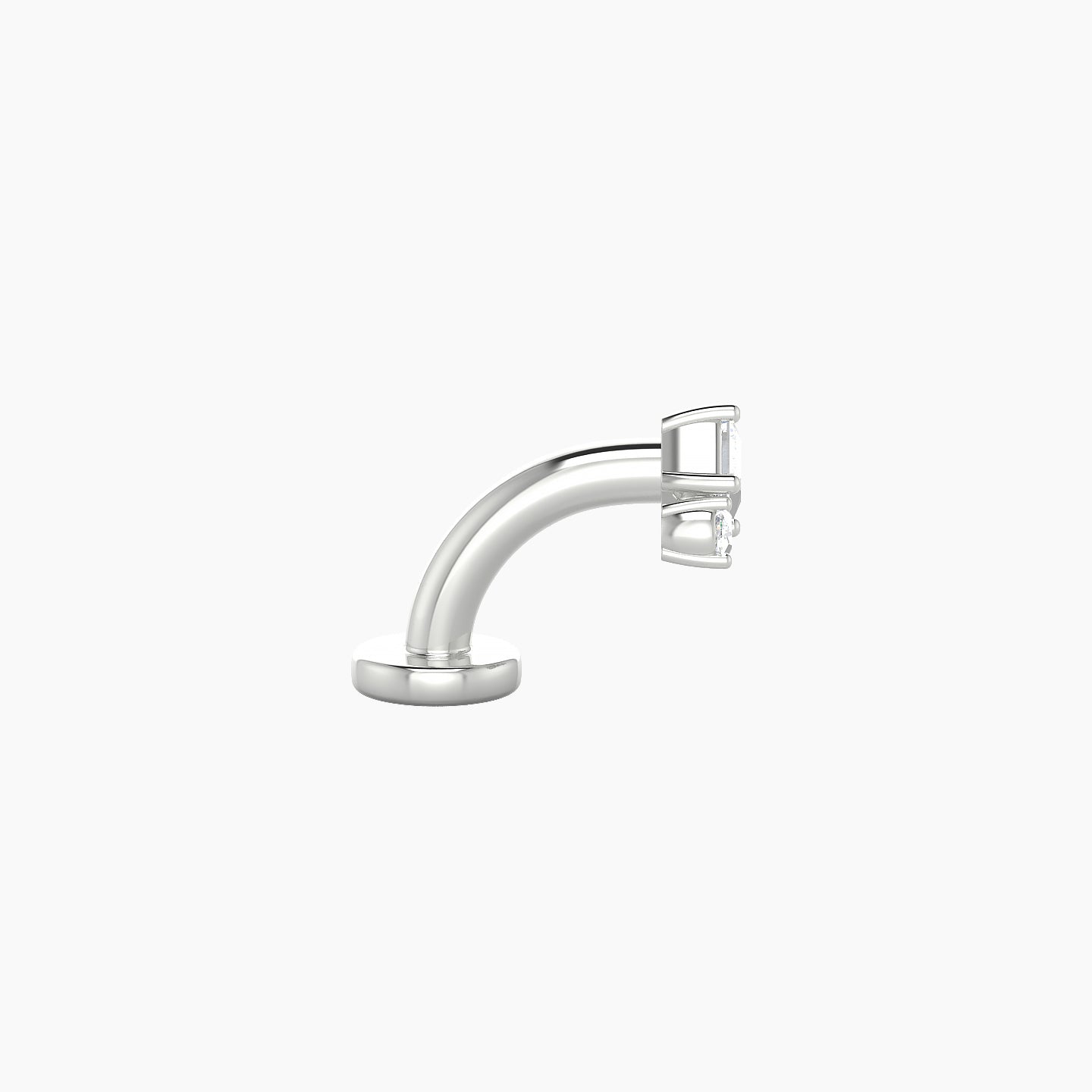 Ariana  S | 18k White Gold 4.5 mm 6 mm Diamond Floating Navel Piercing