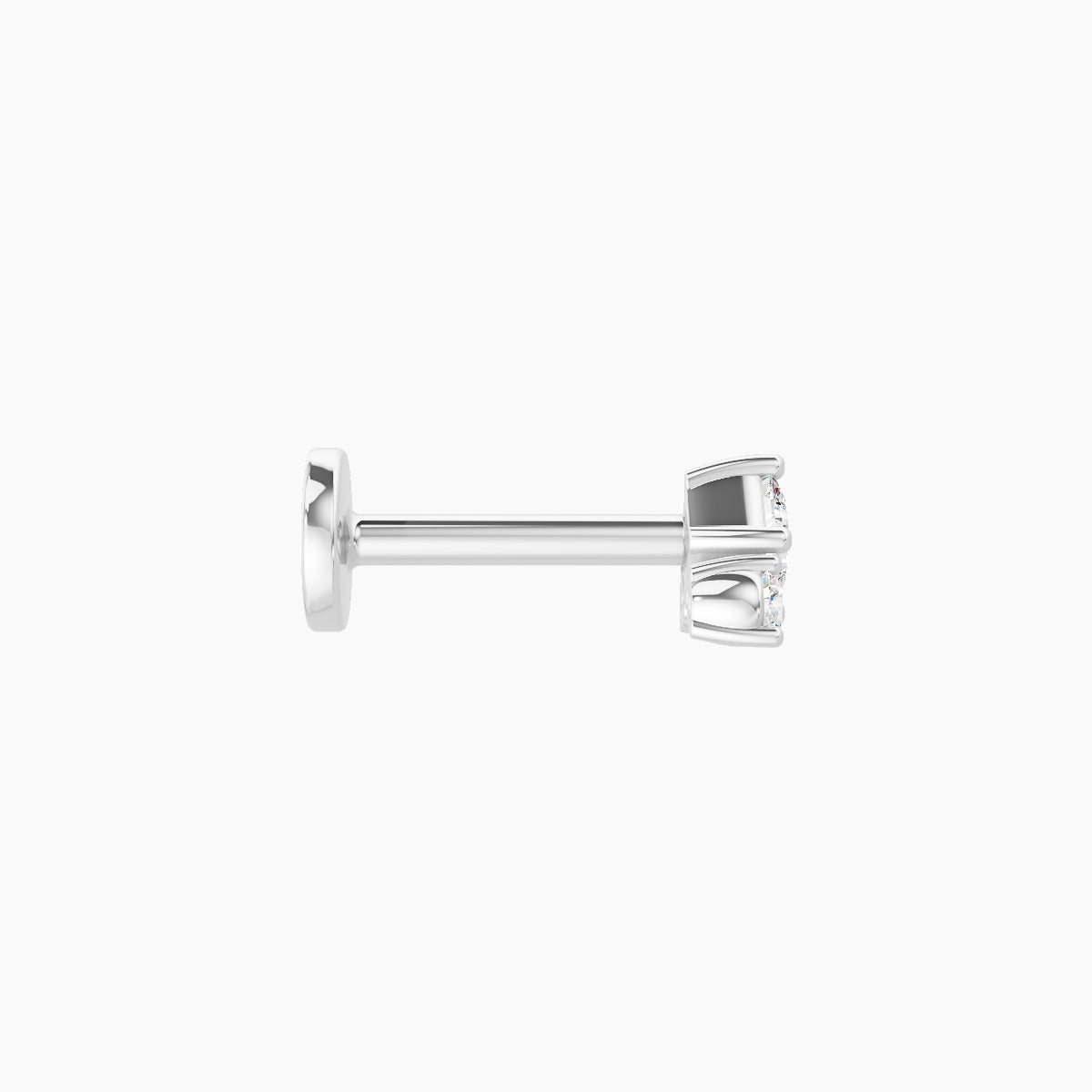 Ariana S | 18k White Gold 4.5 mm 6.5 mm Diamond Nose Piercing