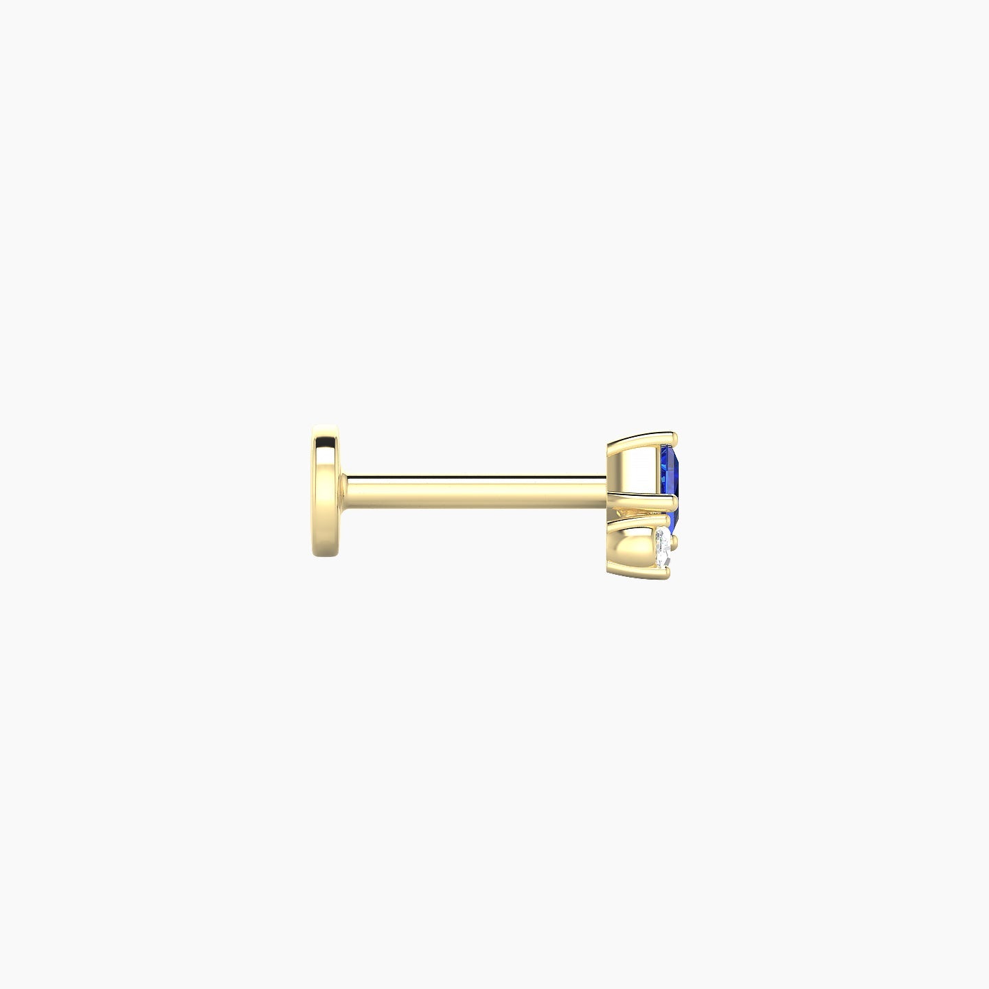 Ariana S | 18k Yellow Gold 6.5 mm 4.5 mm Sapphire & Diamond Piercing