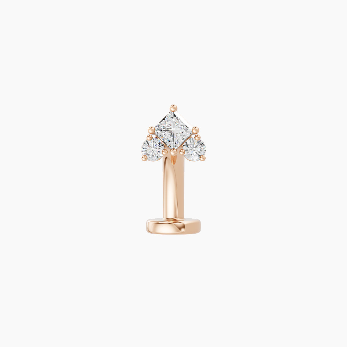 Ariana S | 18k Rose Gold 4.5 mm 8 mm Diamond Floating Navel Piercing