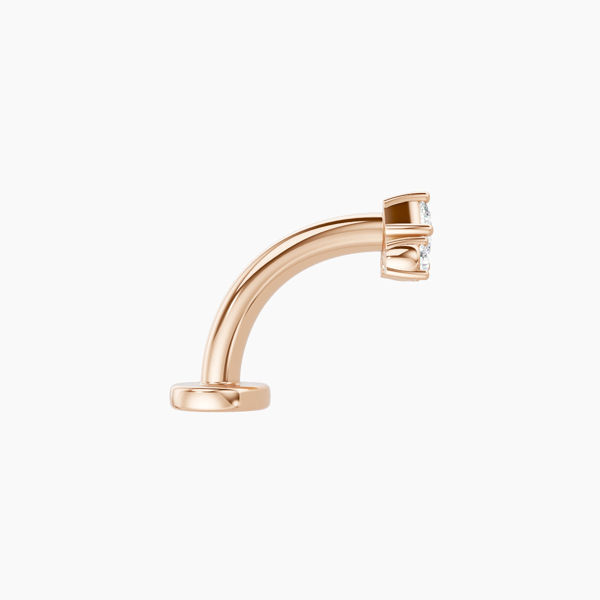 Ariana S | 18k Rose Gold 4.5 mm 8 mm Diamond Floating Navel Piercing
