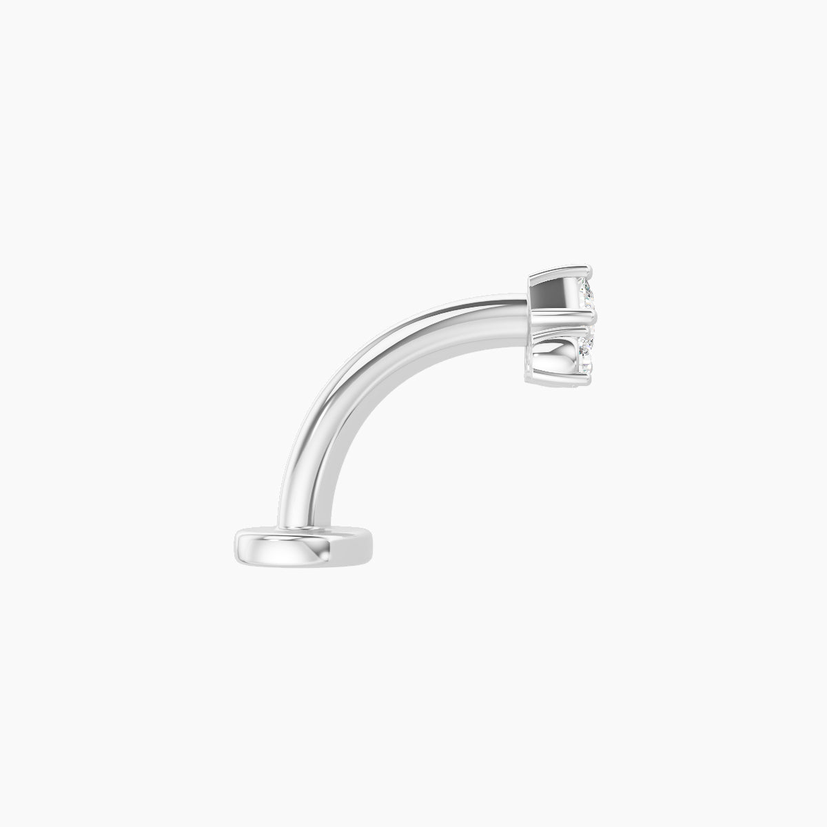 Ariana S | 18k White Gold 4.5 mm 8 mm Diamond Floating Navel Piercing