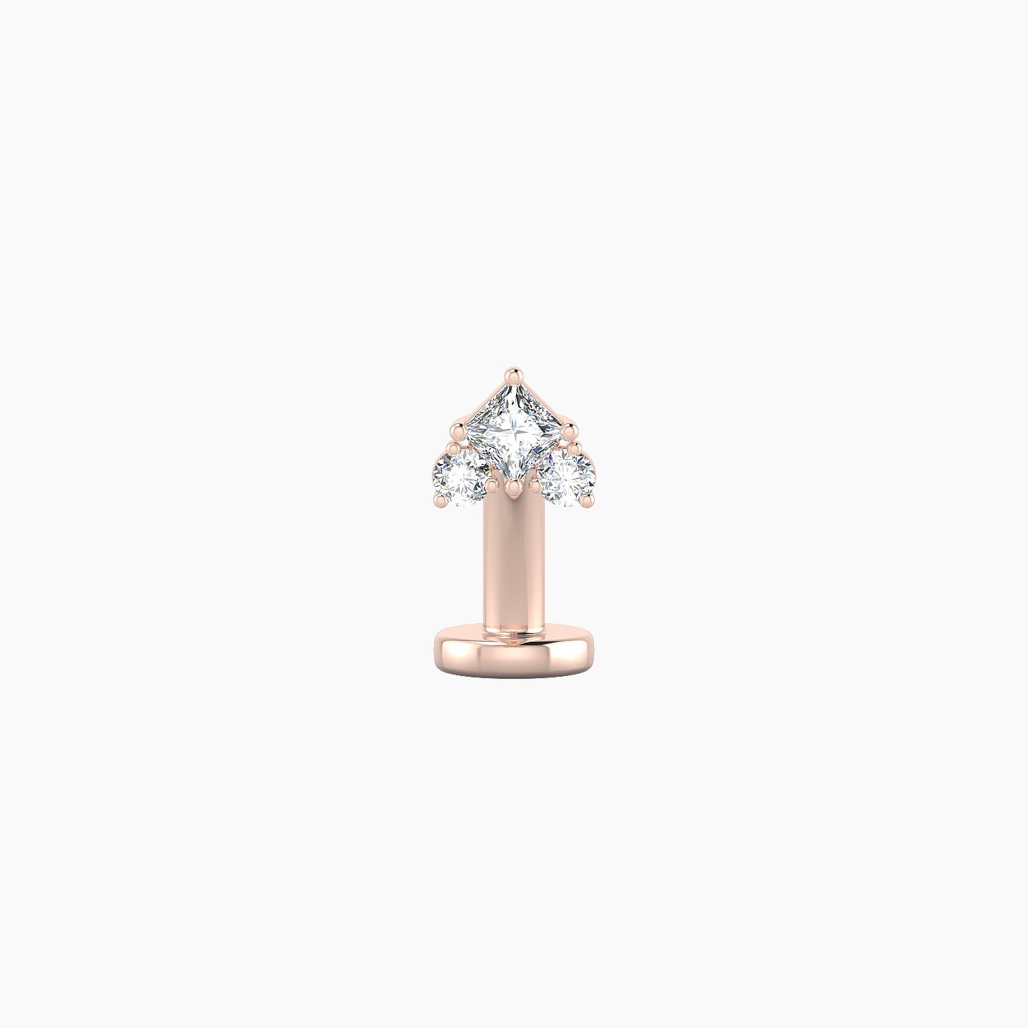 Ariana S | 18k Rose Gold 4.5 mm 8 mm Diamond Floating Navel Piercing